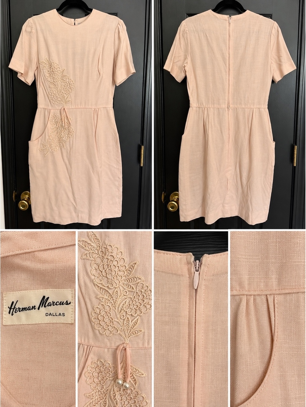 Hanna Mason blush short sleeve dress